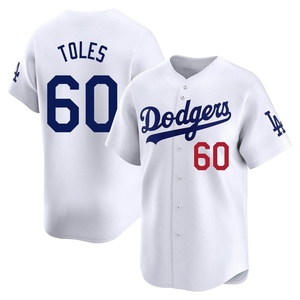 Men's Los Angeles Dodgers Andrew Toles Limited White Home Jersey