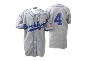 Men's Los Angeles Dodgers Babe Herman Authentic Grey 1945 Throwback Jersey