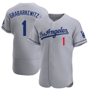 Men's Los Angeles Dodgers Billy Grabarkewitz Authentic Gray Away Jersey