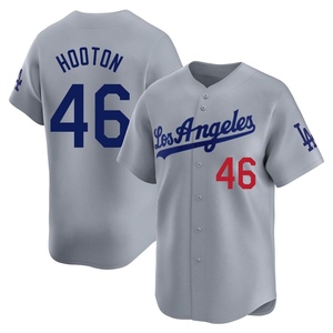 Men's Los Angeles Dodgers Burt Hooton Limited Gray Away Jersey