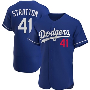 Men's Los Angeles Dodgers Chris Stratton Authentic Royal Alternate Jersey