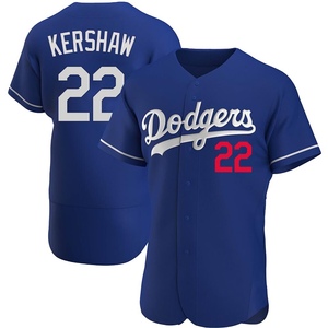 Men's Los Angeles Dodgers Clayton Kershaw Authentic Royal Alternate Jersey