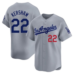 Men's Los Angeles Dodgers Clayton Kershaw Limited Gray Away Jersey