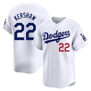 Men's Los Angeles Dodgers Clayton Kershaw Limited White Home Jersey