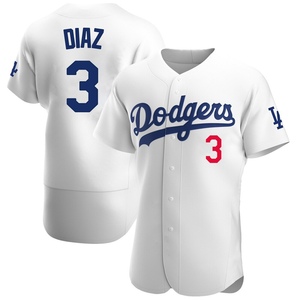 Men's Los Angeles Dodgers Edwin Diaz Authentic White Home Jersey