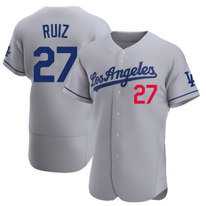 Men's Los Angeles Dodgers Esteury Ruiz Authentic Gray Away Jersey