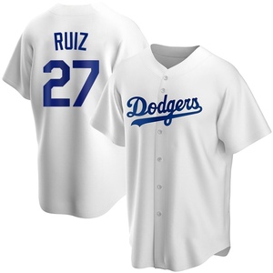 Men's Los Angeles Dodgers Esteury Ruiz Replica White Home Jersey