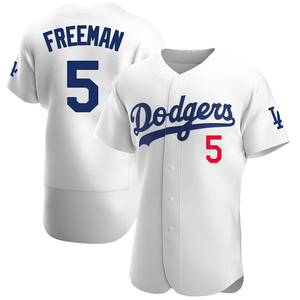 Men's Los Angeles Dodgers Freddie Freeman Authentic White Home Jersey