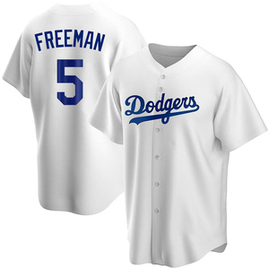 Men's Los Angeles Dodgers Freddie Freeman Replica White Home Jersey