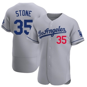 Men's Los Angeles Dodgers Gavin Stone Authentic Gray Away Jersey