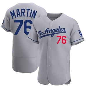 Men's Los Angeles Dodgers J.D. Martin Authentic Gray Away Jersey