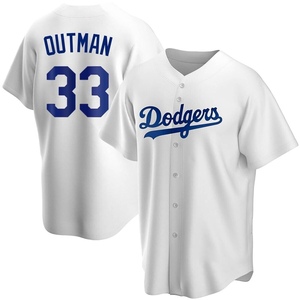 Men's Los Angeles Dodgers James Outman Replica White Home Jersey