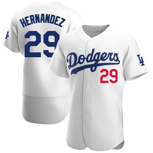 Men's Los Angeles Dodgers Jonathan Hernandez Authentic White Home Jersey