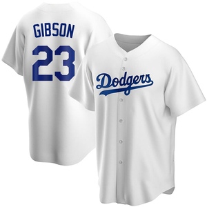 Men's Los Angeles Dodgers Kirk Gibson Replica White Home Jersey