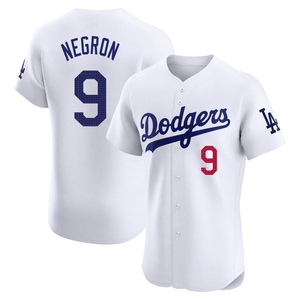 Men's Los Angeles Dodgers Kristopher Negron Elite White Home Jersey