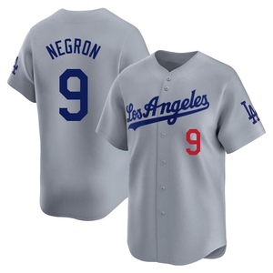 Men's Los Angeles Dodgers Kristopher Negron Limited Gray Away Jersey