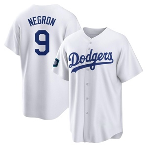 Men's Los Angeles Dodgers Kristopher Negron Replica White 2024 World Tour Seoul Series Home Jersey