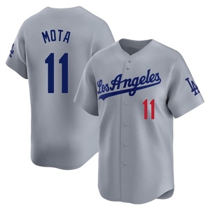 Men's Los Angeles Dodgers Manny Mota Limited Gray Away Jersey