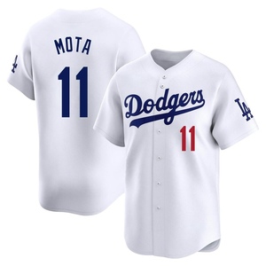 Men's Los Angeles Dodgers Manny Mota Limited White Home Jersey