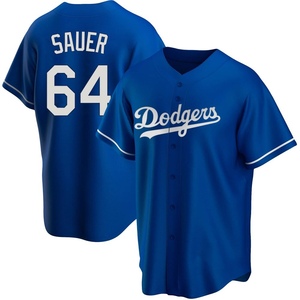 Men's Los Angeles Dodgers Matt Sauer Replica Royal Alternate Jersey
