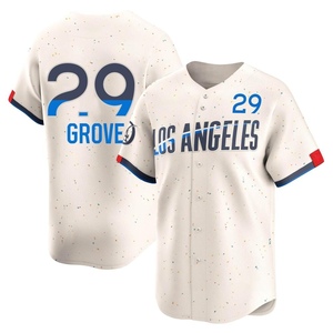 Men's Los Angeles Dodgers Michael Grove Limited Cream 2024 City Connect Jersey