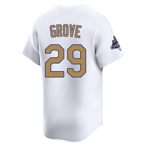 Men's Los Angeles Dodgers Michael Grove Limited Gold White 2025 Collection Jersey
