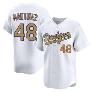 Men's Los Angeles Dodgers Ramon Martinez Limited Gold White 2025 Collection Jersey