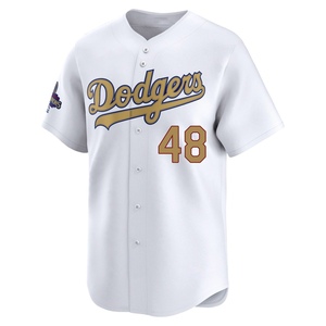 Men's Los Angeles Dodgers Ramon Martinez Limited Gold White 2025 Collection Jersey