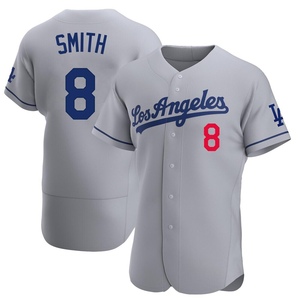 Men's Los Angeles Dodgers Reggie Smith Authentic Gray Away Jersey