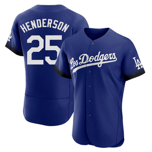 Men's Los Angeles Dodgers Rickey Henderson Authentic Royal 2021 City Connect Jersey