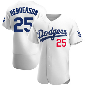 Men's Los Angeles Dodgers Rickey Henderson Authentic White Home Jersey