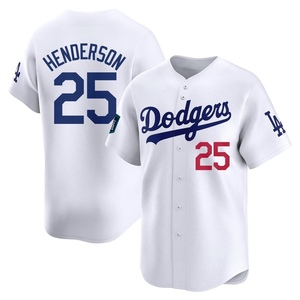 Men's Los Angeles Dodgers Rickey Henderson Limited White 2024 World Tour Seoul Series Home Jersey