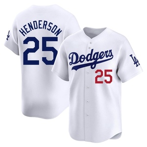 Men's Los Angeles Dodgers Rickey Henderson Limited White Home Jersey