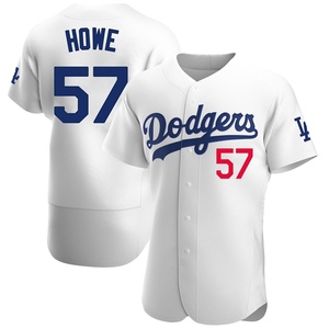 Men's Los Angeles Dodgers Steve Howe Authentic White Home Jersey