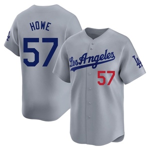 Men's Los Angeles Dodgers Steve Howe Limited Gray Away Jersey