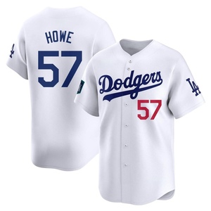 Men's Los Angeles Dodgers Steve Howe Limited White 2024 World Tour Seoul Series Home Jersey