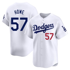 Men's Los Angeles Dodgers Steve Howe Limited White Home Jersey