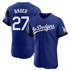 Men's Los Angeles Dodgers Trevor Bauer Authentic Royal 2021 City Connect Jersey