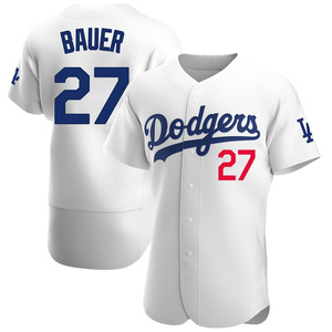 Men's Los Angeles Dodgers Trevor Bauer Authentic White Home Jersey