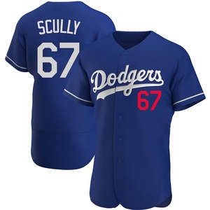 Men's Los Angeles Dodgers Vin Scully Authentic Royal Alternate Jersey
