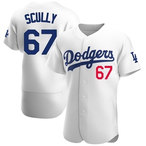 Men's Los Angeles Dodgers Vin Scully Authentic White Home Jersey