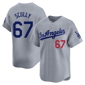 Men's Los Angeles Dodgers Vin Scully Limited Gray Away Jersey