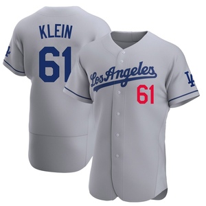 Men's Los Angeles Dodgers Will Klein Authentic Gray Away Jersey
