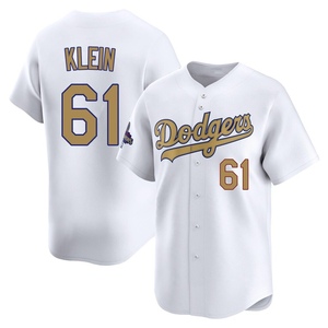 Men's Los Angeles Dodgers Will Klein Limited Gold White 2025 Collection Jersey