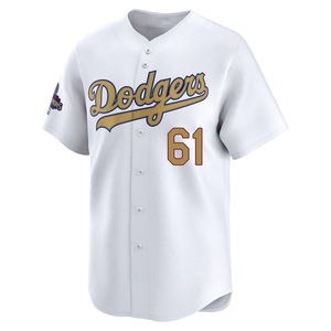 Men's Los Angeles Dodgers Will Klein Limited Gold White 2025 Collection Jersey