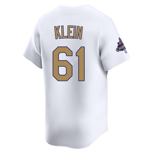 Men's Los Angeles Dodgers Will Klein Limited Gold White 2025 Collection Jersey