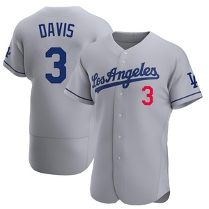 Men's Los Angeles Dodgers Willie Davis Authentic Gray Away Jersey