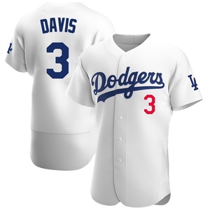 Men's Los Angeles Dodgers Willie Davis Authentic White Home Jersey