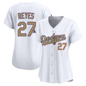 Women's Los Angeles Dodgers Alex Reyes Limited Gold White 2025 Collection Jersey
