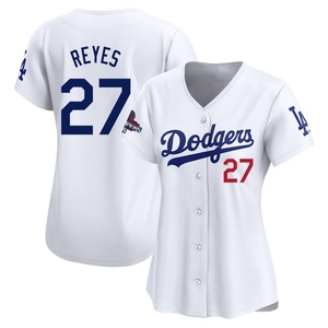 Women's Los Angeles Dodgers Alex Reyes Limited White Home 2024 World Series Champions Jersey